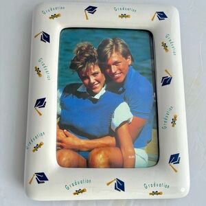 Vintage 80’s Ceramic 'Graduation' Themed Picture/Photo Holder